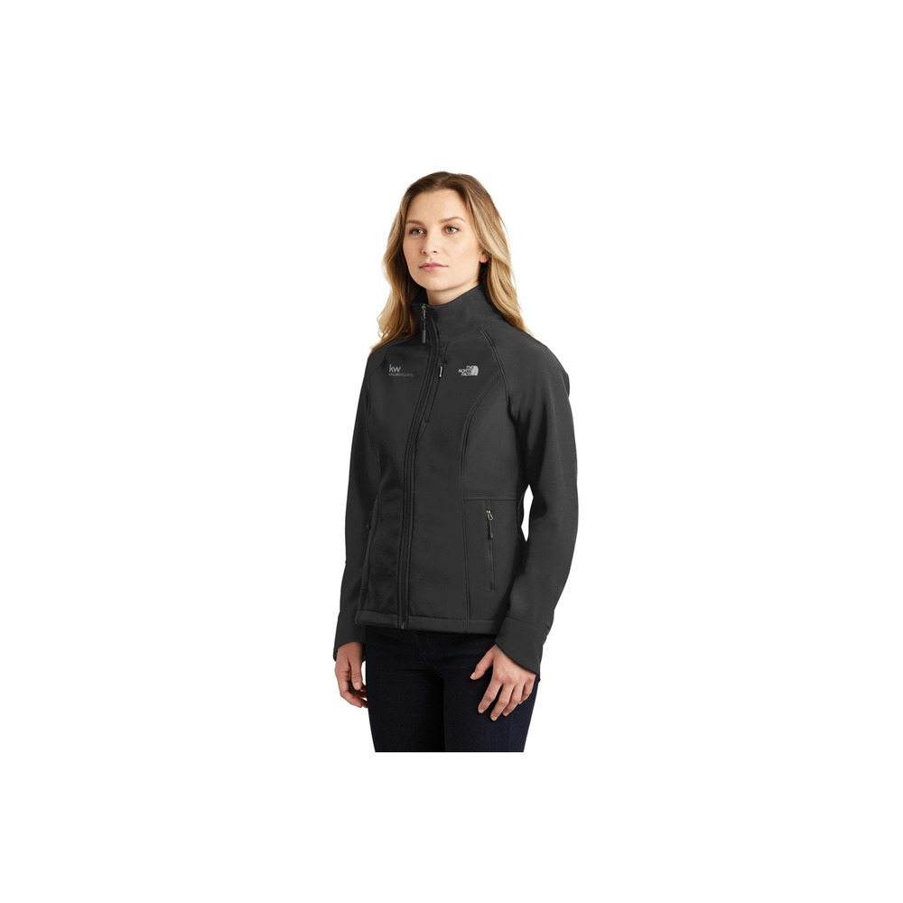 The North Face Womens XL Black WindWall Softshell Fleece Lined Full Zip Jacket